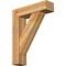 Ekena Millwork Traditional Block Rough Sawn Bracket w/ Offset Brace, Western Red Cedar, 8"W x 30"D x 38"H BKT0806X30X38TRA05RWR - alternate 1